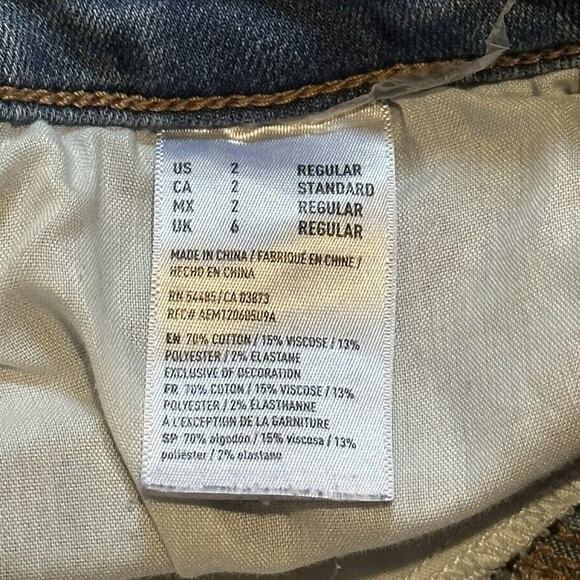 American Eagle Outfitters Super Stretch Jegging Distressed Misses Size 2 Skinny - Picture 7 of 9